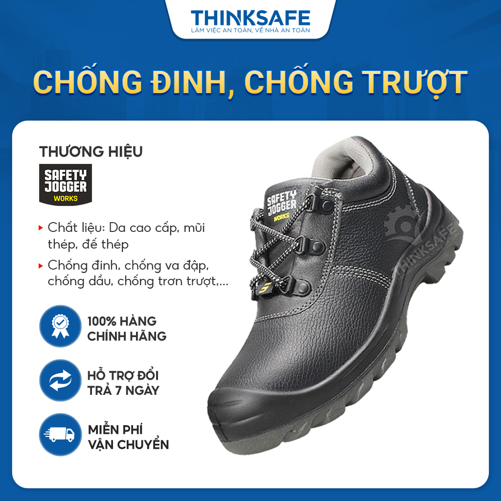 Giày bảo hộ Jogger bestrun s3 chính hãng, Giầy công trình thể thao cao cấp safety Jogger dùng cho công trình, nhà xưởng