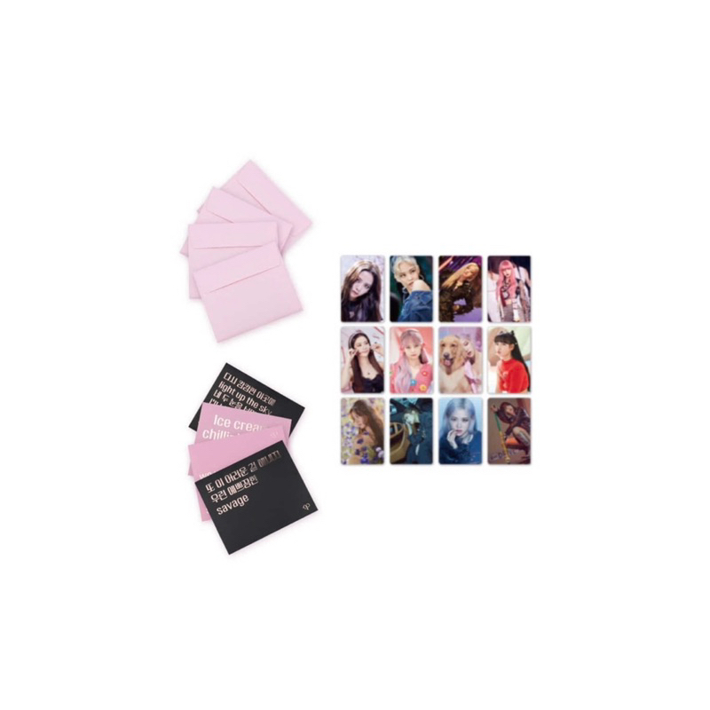 Thẻ bài BLACKPINK - Bộ ảnh Lyrics Card + Photocard Set & Christmas Card Set