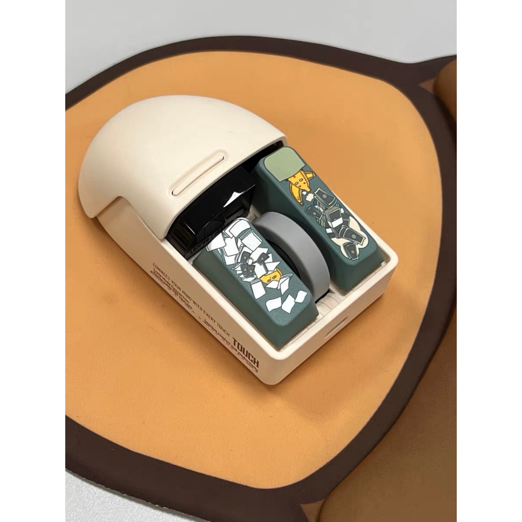 Chuột máy tính không dây Lofree Touch chính hãng, 3 chế độ kết nối , màn hình OLED