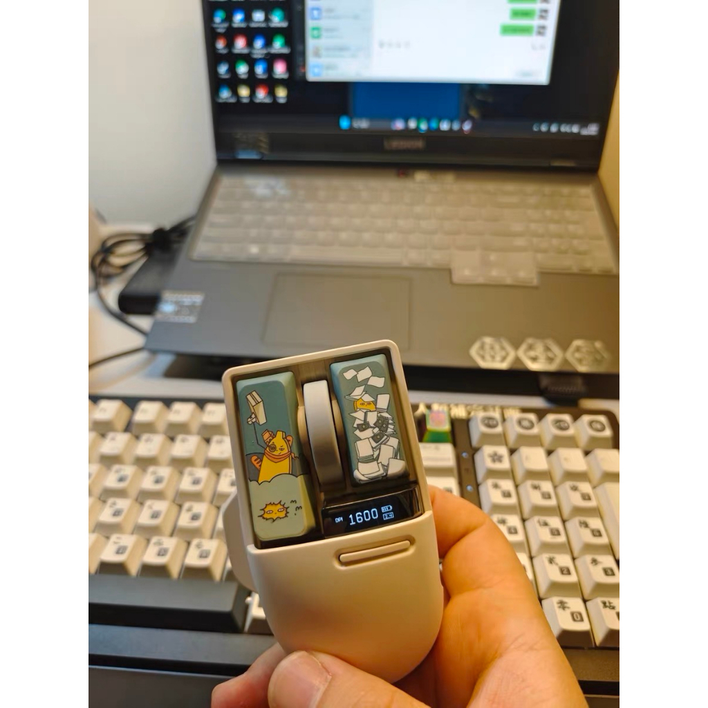 Chuột máy tính không dây Lofree Touch chính hãng, 3 chế độ kết nối , màn hình OLED