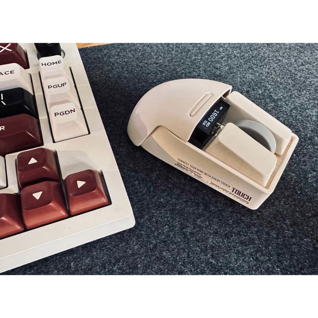 Chuột máy tính không dây Lofree Touch chính hãng, 3 chế độ kết nối , màn hình OLED