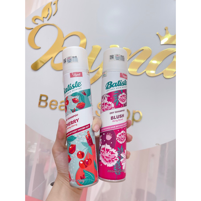 Dầu Gội Khô Batiste Dry Shampoo 200ml Hết Ngứa, Hết Bết Dính Tóc Bồng Bềnh PynaBeauty