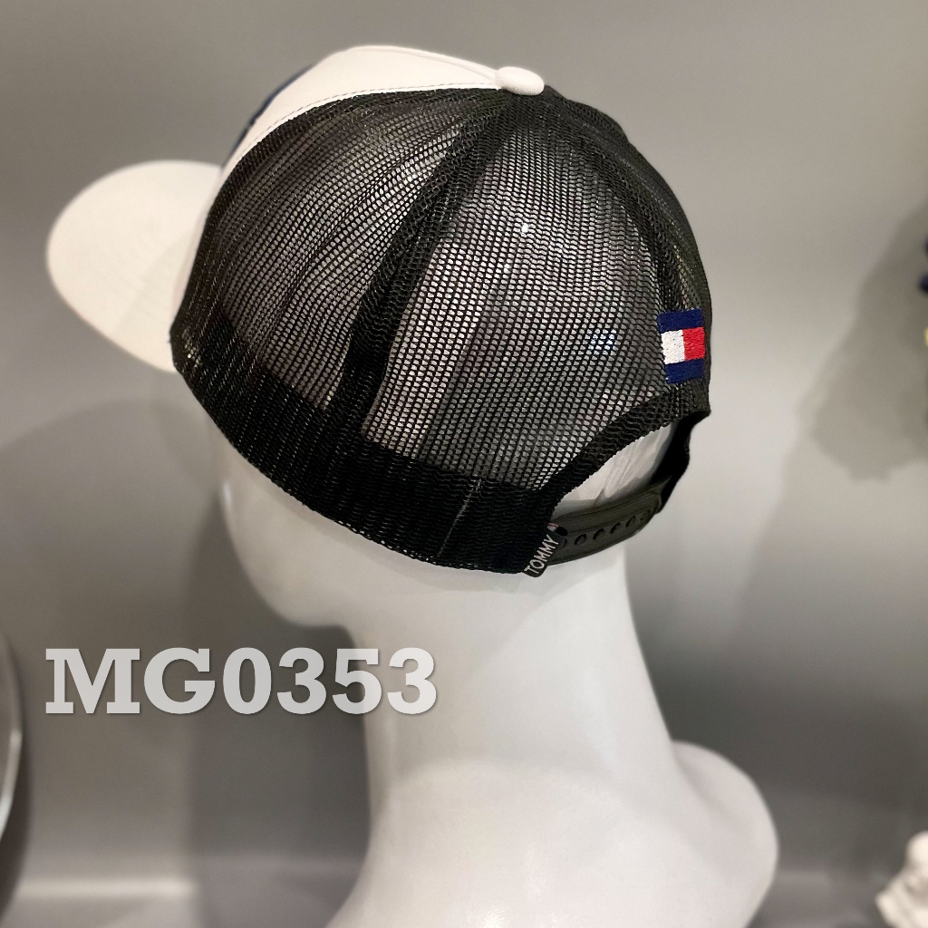 Nón kết Mũ lưỡi trai lưới Mesh Cap TM Hilfiger 1985 nam nữ thoáng khí màu đỏ trắng MG0352
