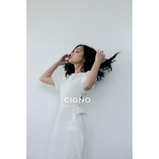 CIGNO- Đầm cut out cột nơ tiểu thư cá tính DINNIE DRESS