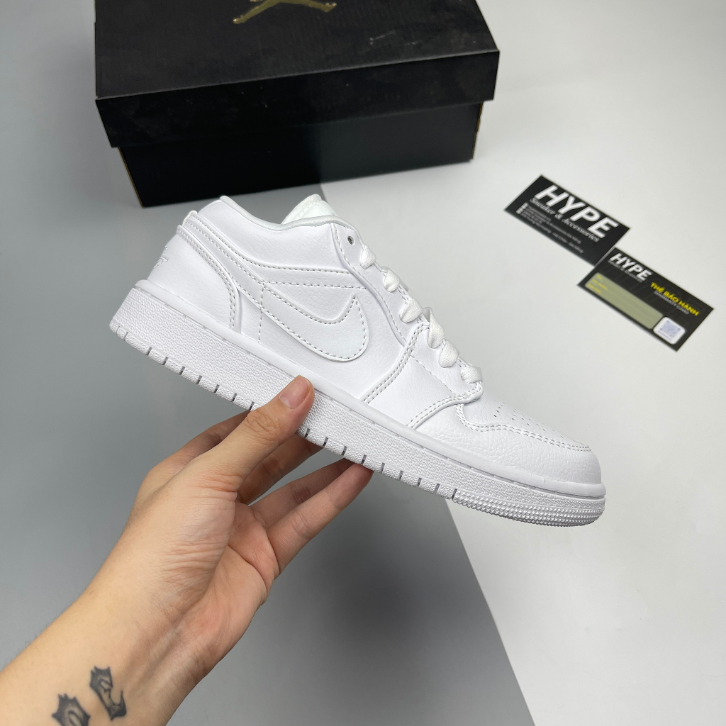 Giày Jordan 1 Low Triple White  - Hype Sneaker | Phiên bản 1:1