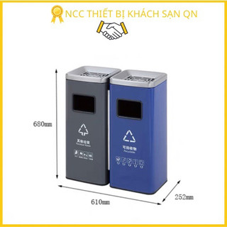 Thùng rác đôi phân loại rác/ Thùng rác dùng cho nhà hàng, khách sạn bar Hãng HAOTIAN