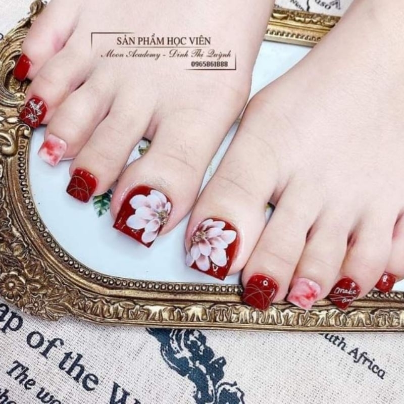 Móng chân thiết kế được chọn size theo số đo móng thật AB03