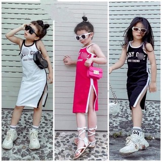 Đầm body thun gân