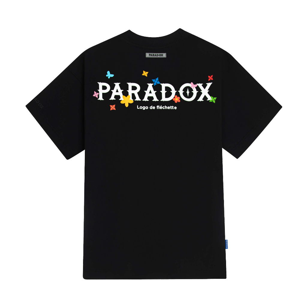 Áo thun form rộng Paradox tay lỡ - Unisex - In hình - LOVEABLE - Đen