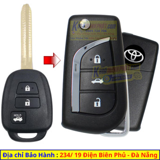 Chìa khóa remote độ gập xe ô tô đà nẵng Toyota Vios mẫu mới V13