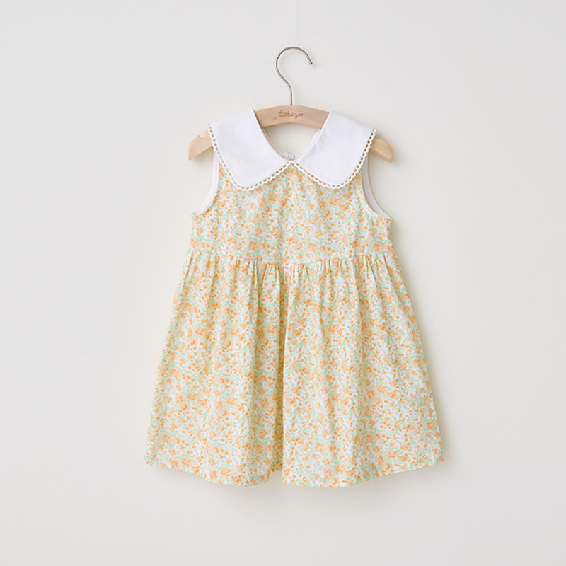 Váy 3 lỗ cổ sen Bebezoo hoa vàng cho bé BEC2OP107