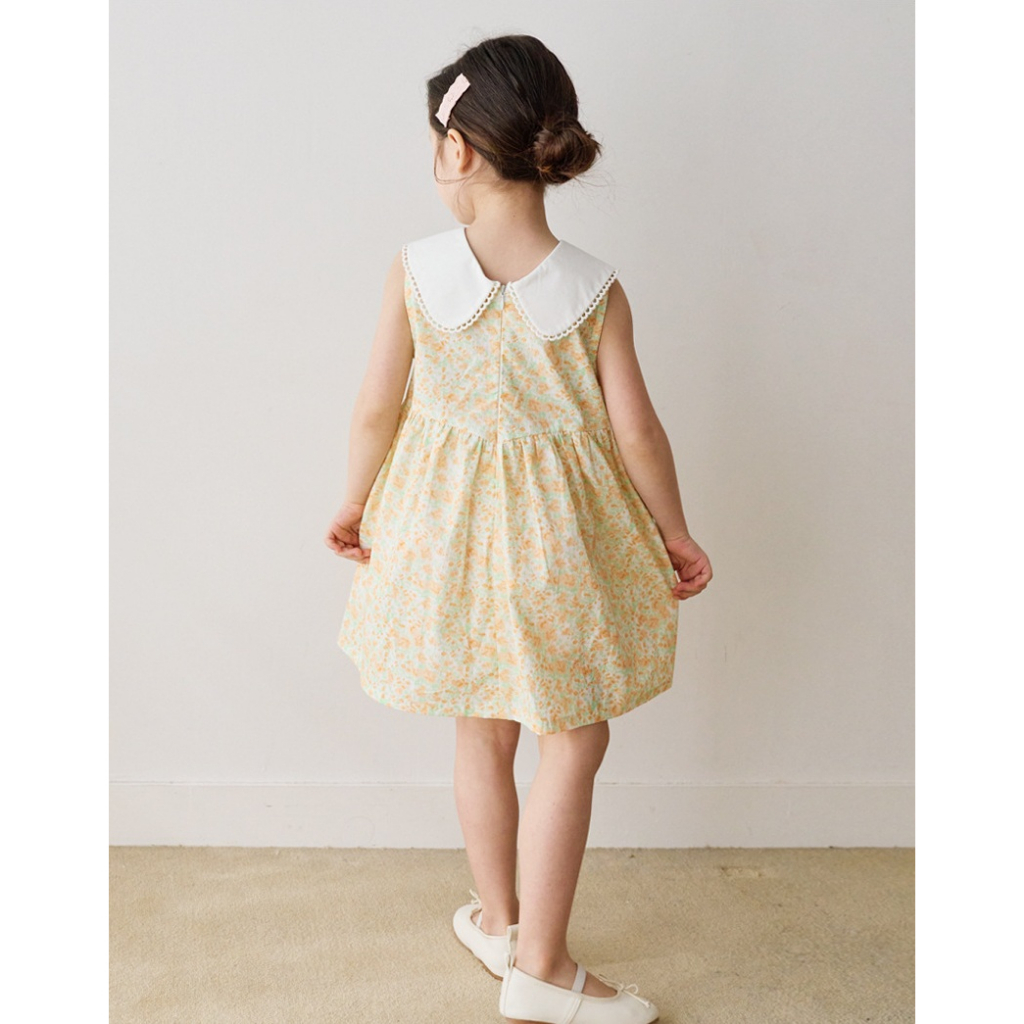 Váy 3 lỗ cổ sen Bebezoo hoa vàng cho bé BEC2OP107