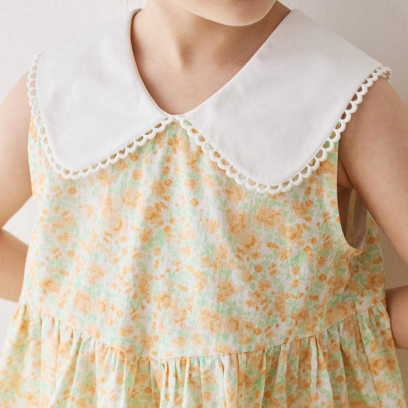 Váy 3 lỗ cổ sen Bebezoo hoa vàng cho bé BEC2OP107