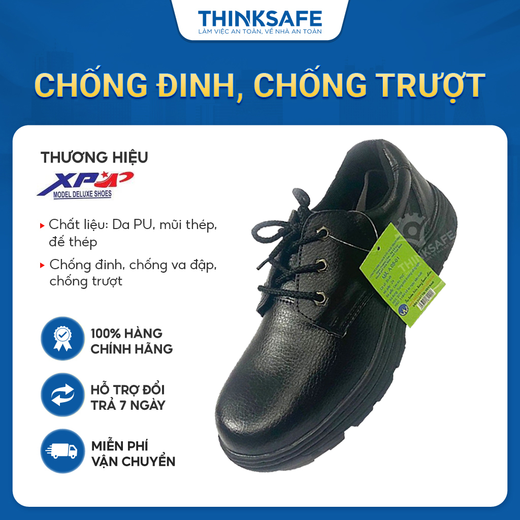 Giày bảo hộ lao động nam XP Thinksafe, Giày lao động chống đinh, thoáng khí, thời trang, chống va đập, siêu nhẹ thấp cổ