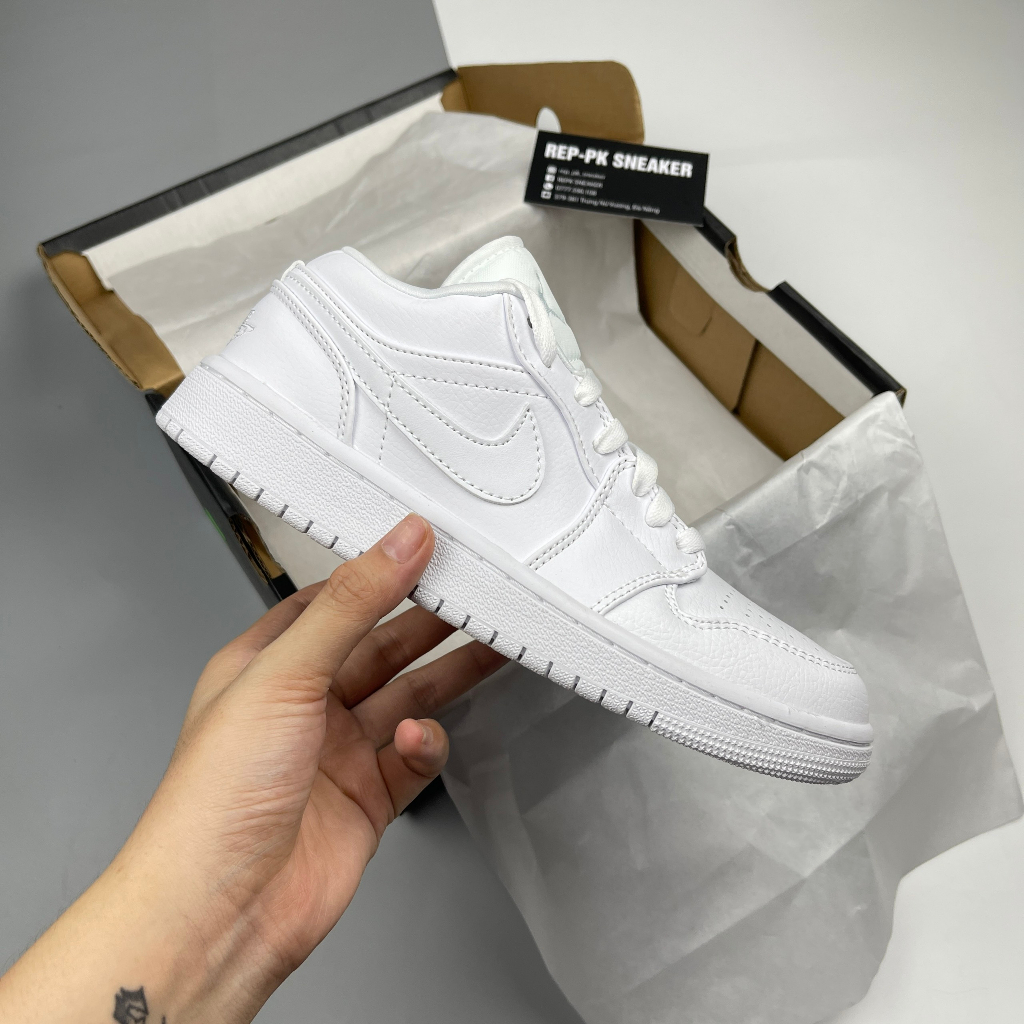 Giày Jordan 1 Low Triple White (jd1 full trắng) - REPK Sneaker | Phiên bản 1:1