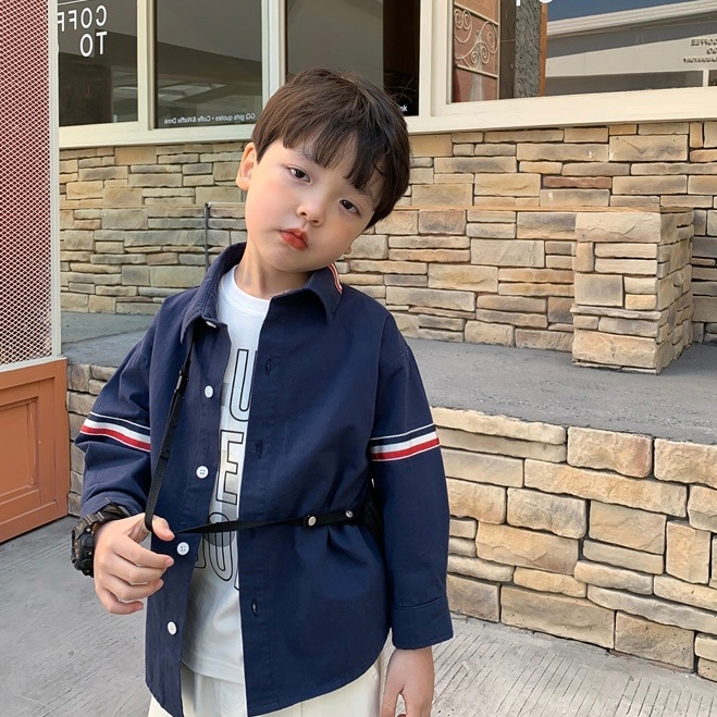 Áo sơ mi cho bé, áo sơ mi dài tay bé trai hàng qccc 1:1  Embes Kids 8 - 31kg