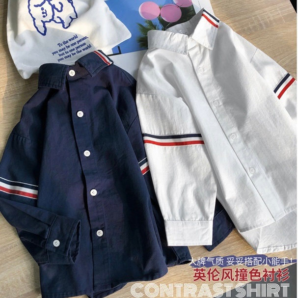 Áo sơ mi cho bé, áo sơ mi dài tay bé trai hàng qccc 1:1  Embes Kids 8 - 31kg