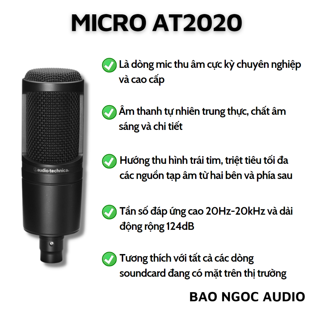 Mic Livestream | Micro thu âm Sound Card ICON UPOD PRO & Mic AT2020 Hát Karaoke chuyên nghệp ĐT Máy tính, Bao Ngoc | BigBuy360 - bigbuy360.vn
