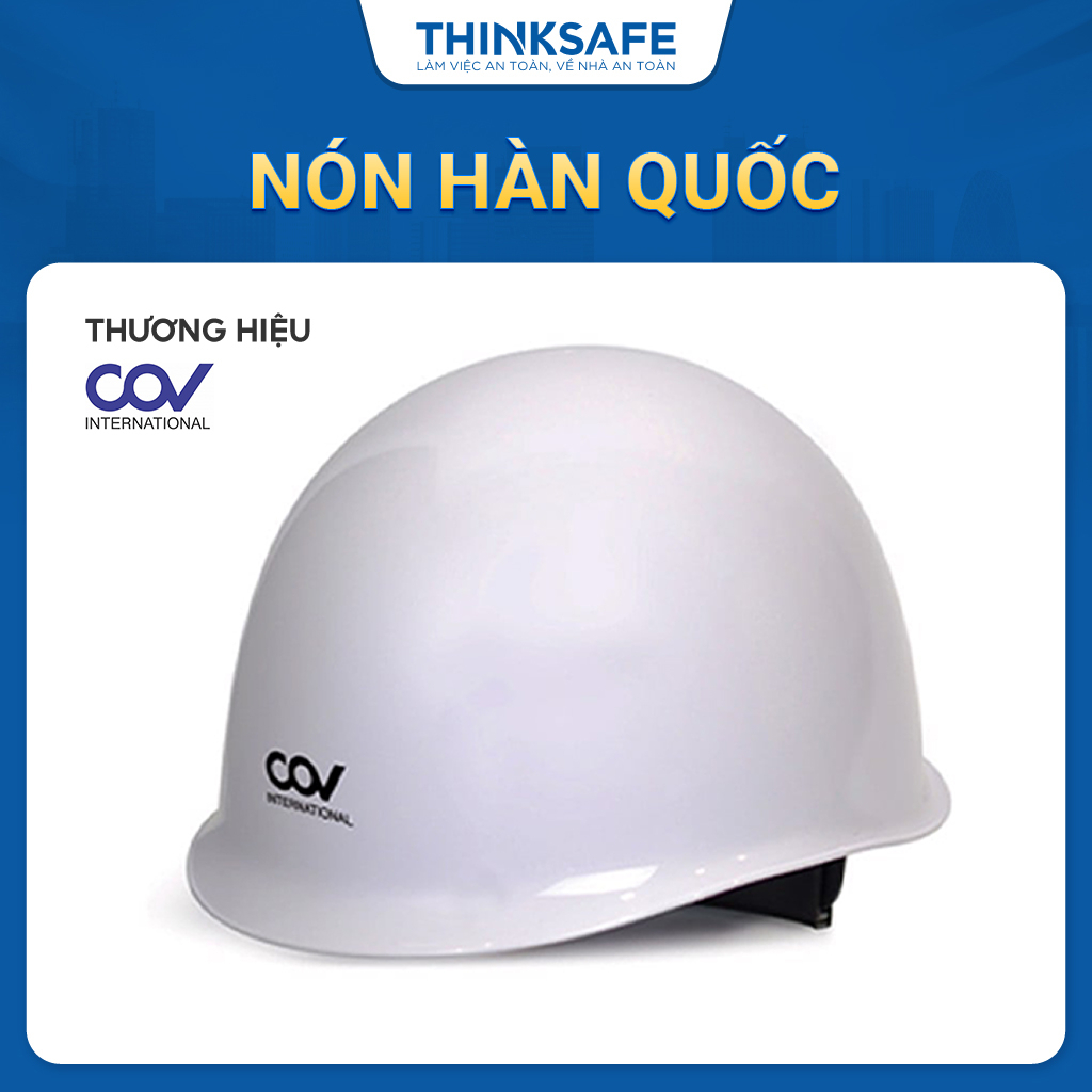 Nón bảo hộ  cao cấp COV Hàn Quốc, nón công trình bảo hộ nhựu ABS bảo vệ đầu, chống va đập đâm xuyên COV-HF-007