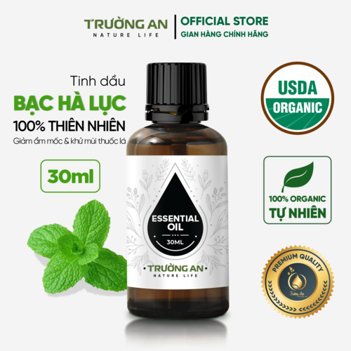 Tinh dầu Bạc Hà Lục nguyên chất TRƯỜNG AN mẫu thử 30ml/100ml