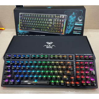 Bàn phím cơ không dây Aula F98 3-mode Hotswap Led RGB