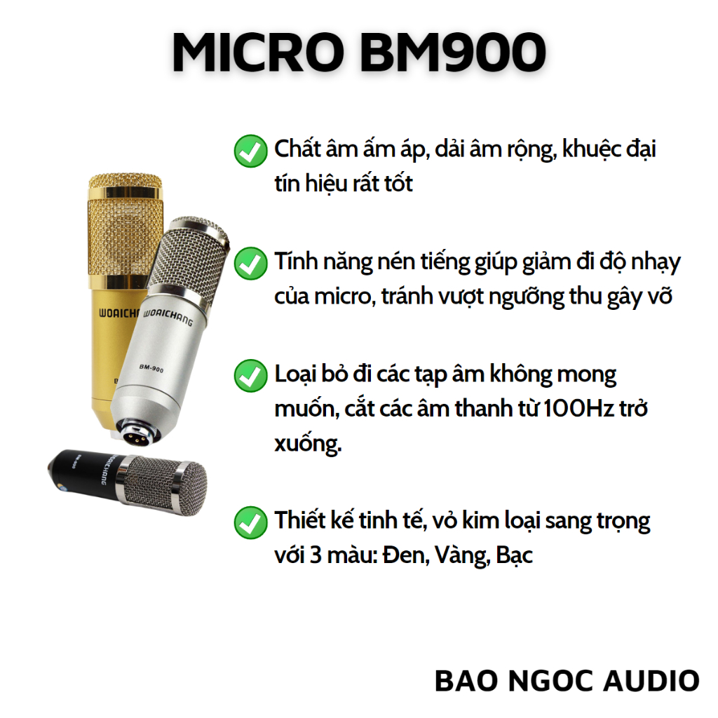 Mic Thu Âm | Micro Livestream Sound Card X5 & Mic BM900 Hát Livestream Điện Thoại Chuyên Nghiệp, Bao Ngoc | BigBuy360 - bigbuy360.vn