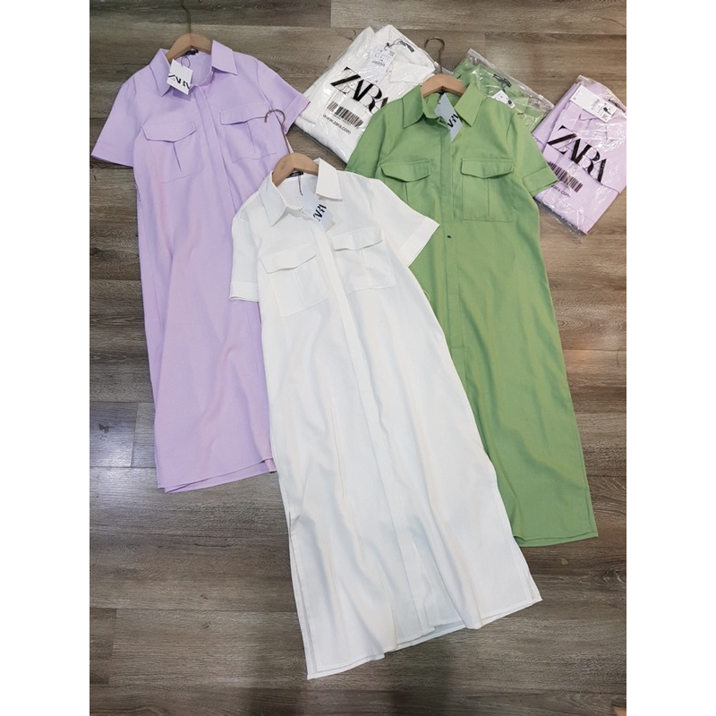 Váy Zara chất linen siêu mát