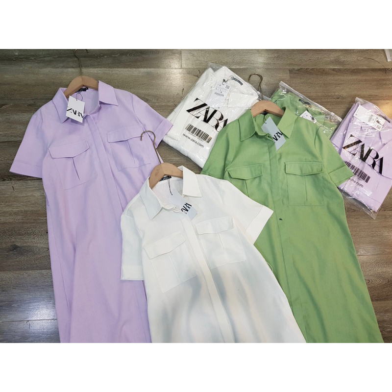 Váy Zara chất linen siêu mát
