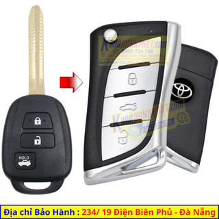 Chìa khóa độ gập xe Toyota Vios mẫu mới V19