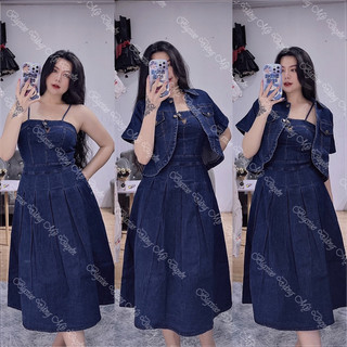 SET ĐẦM JEANS KÈM KHOÁC [BIGSIZE 55-90KG]BIGSIZE ĐẶNG MỸ DUYÊN