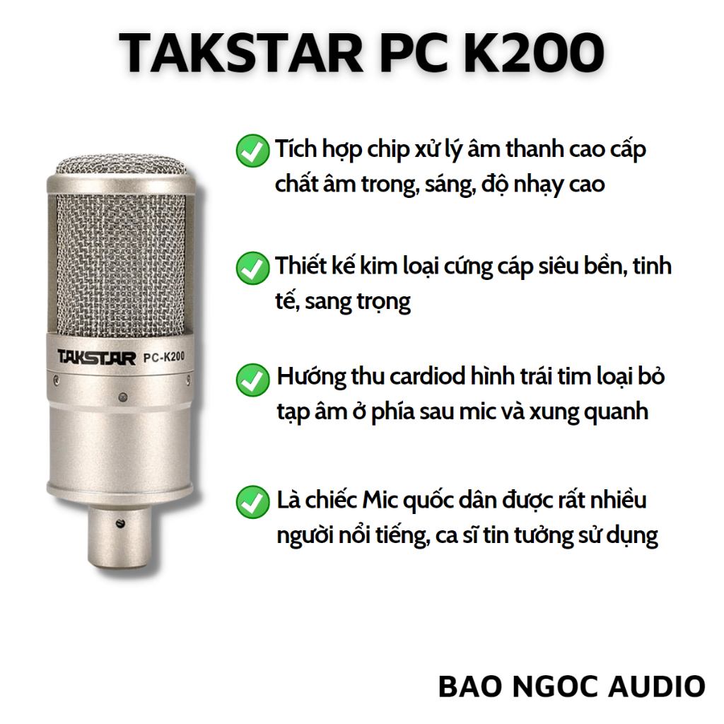 Mic Thu Âm | Micro Livestream Sound Card X5 & Mic TAKSTAR PC K200 Hát Livestream Điện Thoại Chuyên Nghiệp, Bao Ngoc | BigBuy360 - bigbuy360.vn