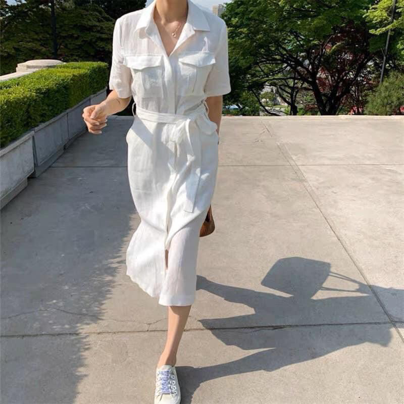 Váy Zara chất linen siêu mát