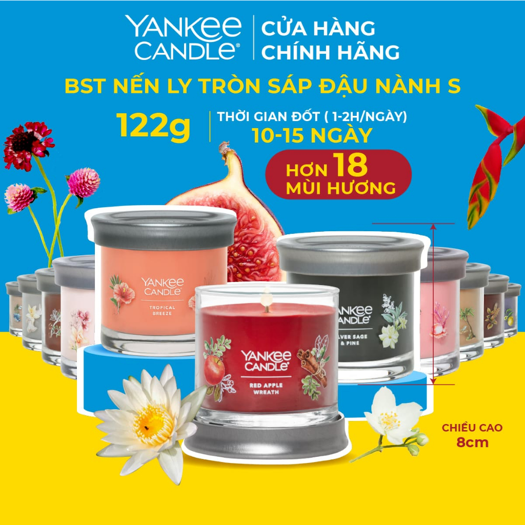 Nến ly tròn sáp đậu nành Yankee Candle size S (122g) - BST mùi hương mới