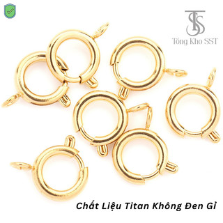 Khóa Tròn- Móc Tròn để thay Dây chuyền-Lắc Tay chất liệu Titan không đen gỉ