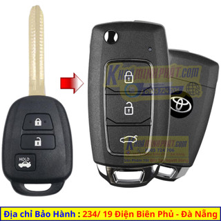Chìa khóa độ gập xe Toyota Vios mẫu mới V28