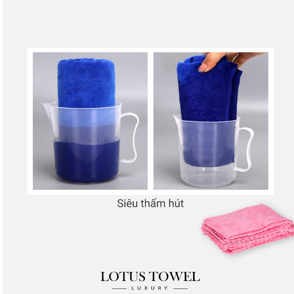 Khăn lau lông cừu CHÂU ÂU LOTUS 100% Microfiber, Mềm Mịn Thấm Hút, Không Phai Màu | BigBuy360 - bigbuy360.vn