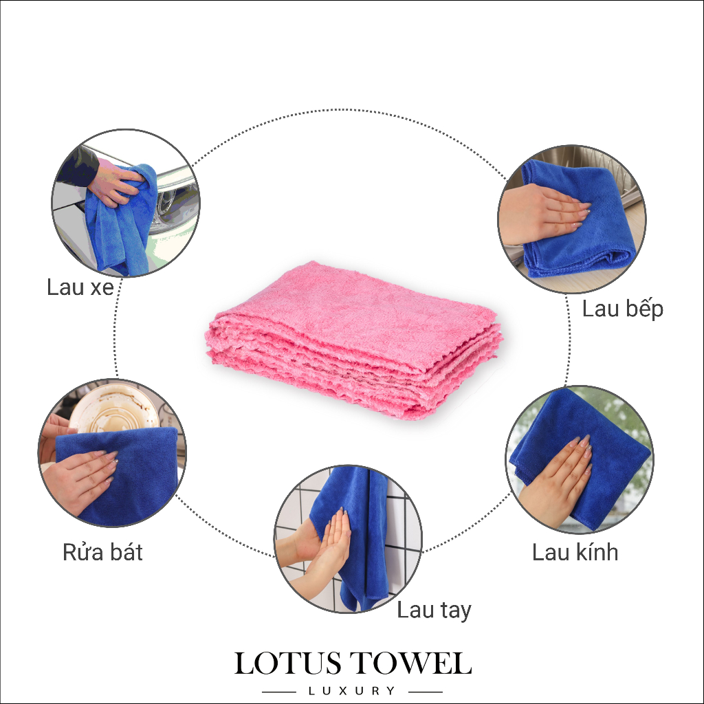 Khăn Tắm, Khăn Mặt, Khăn Gội Lotustowel 100% Cotton, Mềm Mịn Thấm Hút, Không Ra Màu | BigBuy360 - bigbuy360.vn