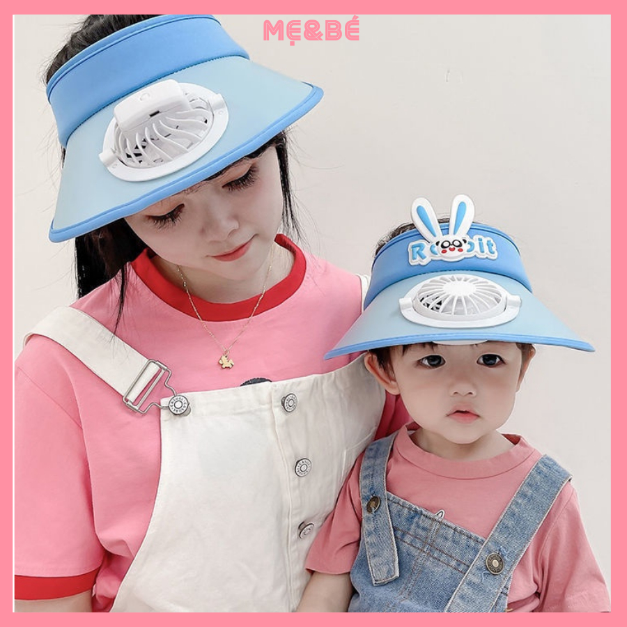 Mũ Nón Vành Đội Đầu Chống Nắng Cho Bé Kèm Quạt USB 3 Tốc Độ Thấm Hút Mồ Hôi Kiểu Hoạt Hình Dễ Thương Cute