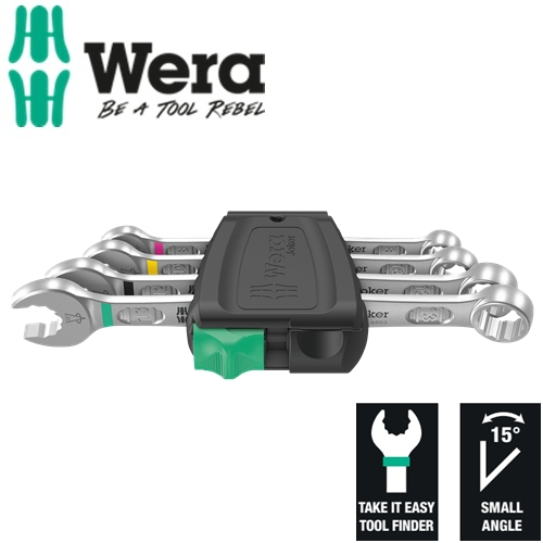 Bộ cờ lê Joker đầu tròng Wera 05020228001 6003 Joker 4 Set 1 Ring spanner set gồm 4 cái
