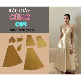 RẬP GIẤY CỨNG CẮT SẴN ĐẦM 2 DÂY C04