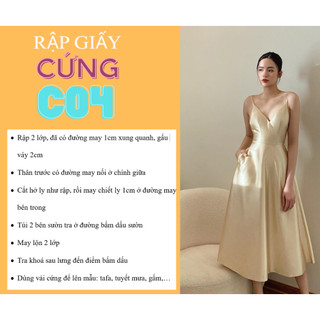 RẬP GIẤY CỨNG CẮT SẴN ĐẦM 2 DÂY C04