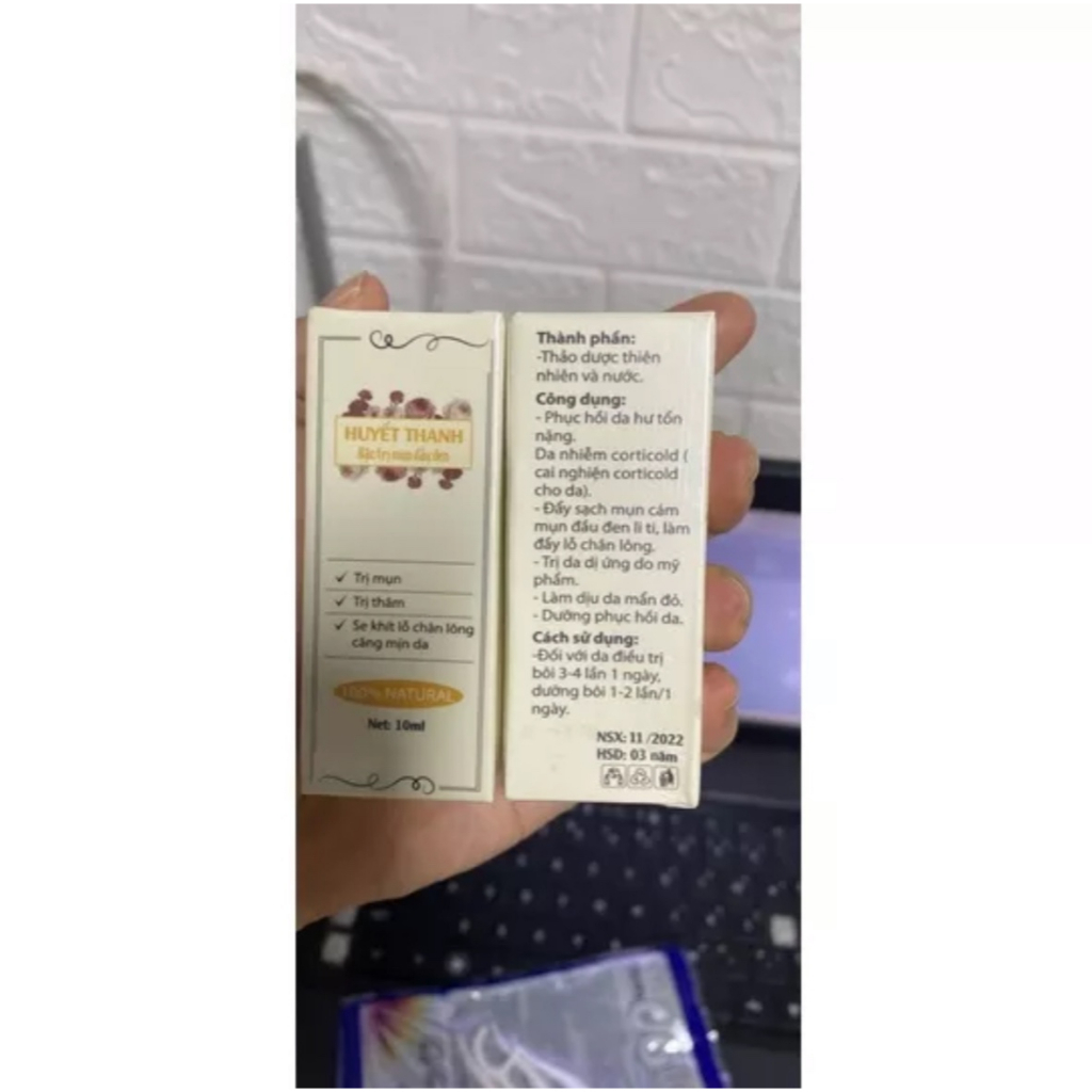 Huyết thanh đặc tri mụn đầu đen cho Spa dung tích 10ml