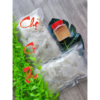 Combo 1kg bánh tráng phơi sương rìa ủ bơ mềm dẻo + muối nhuyễn chay | Chợ Cô Thu