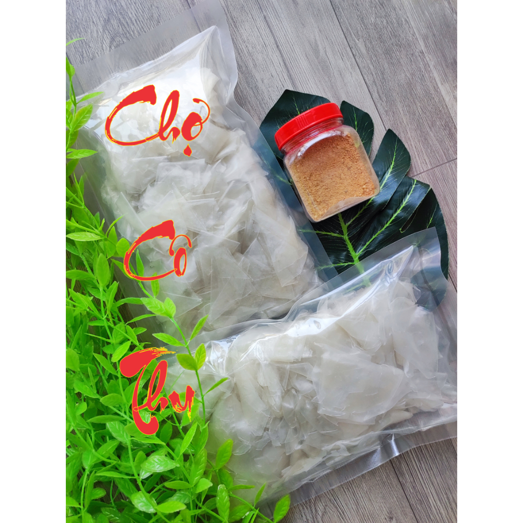Combo 1kg bánh tráng phơi sương rìa ủ bơ mềm dẻo + muối nhuyễn chay | Chợ Cô Thu