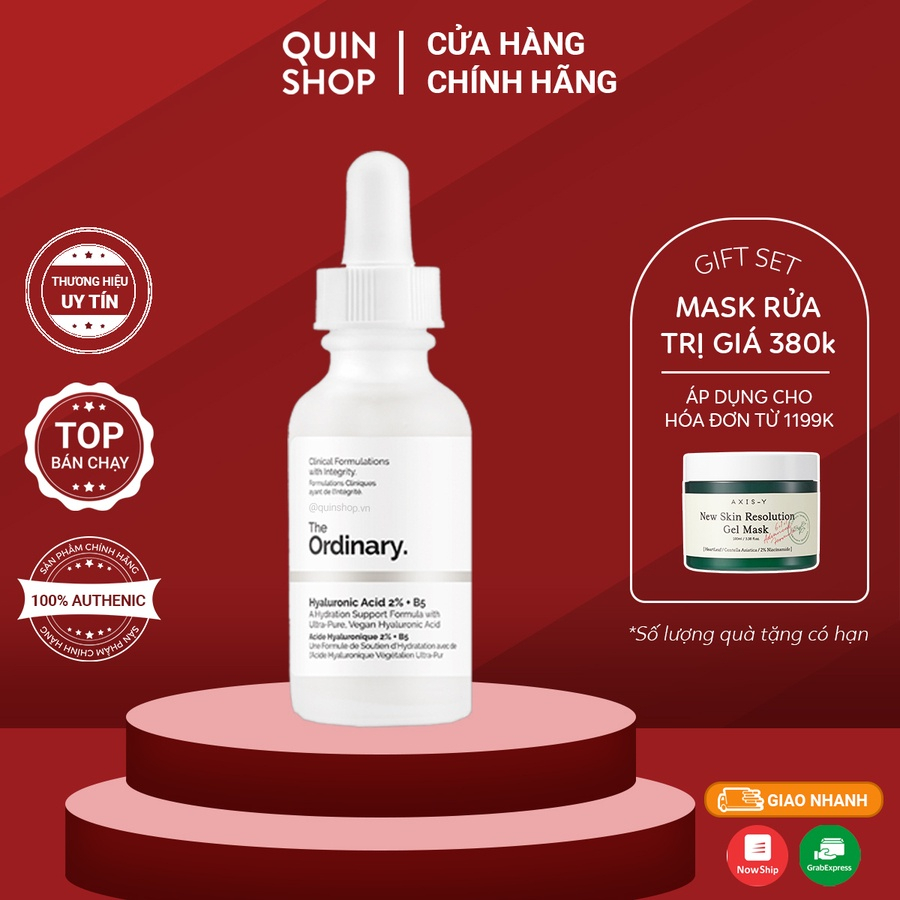 Serum The Ordinary Cấp ẩm hồi phục Hyaluronic Acid 2% + B5 30ml (shopauth) | BigBuy360 - bigbuy360.vn