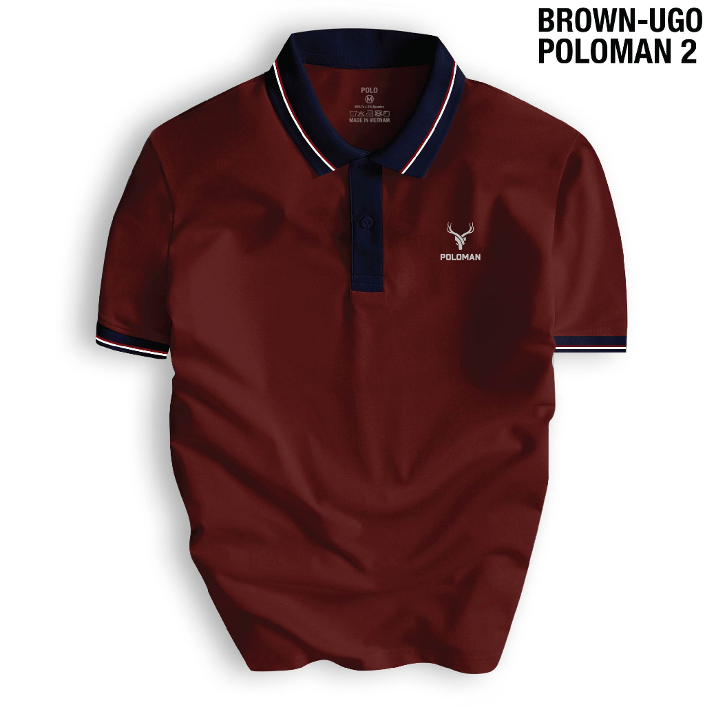 Áo thun POLOMAN 2 nam thiết kế phối cổ sang trọng, chuẩn form, thoáng mát
