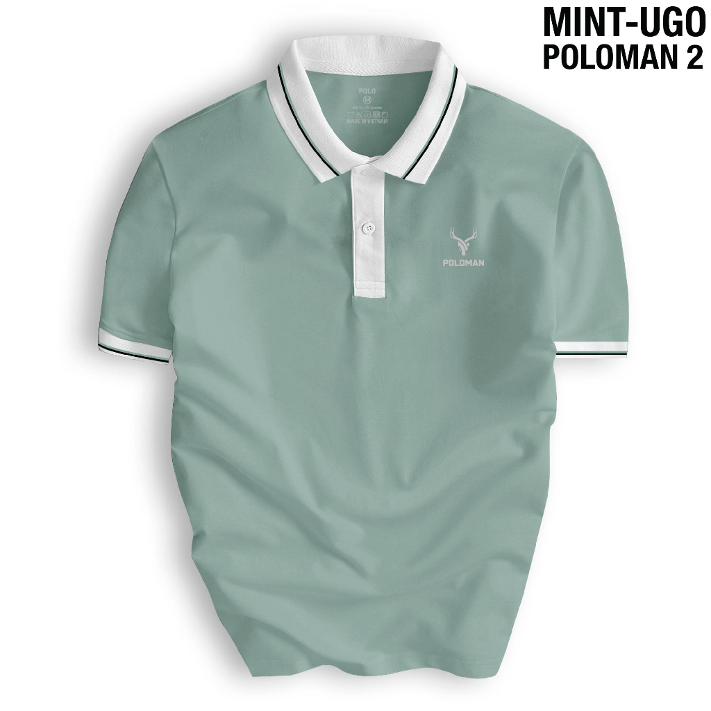Áo thun POLOMAN 2 nam thiết kế phối cổ sang trọng, chuẩn form, thoáng mát