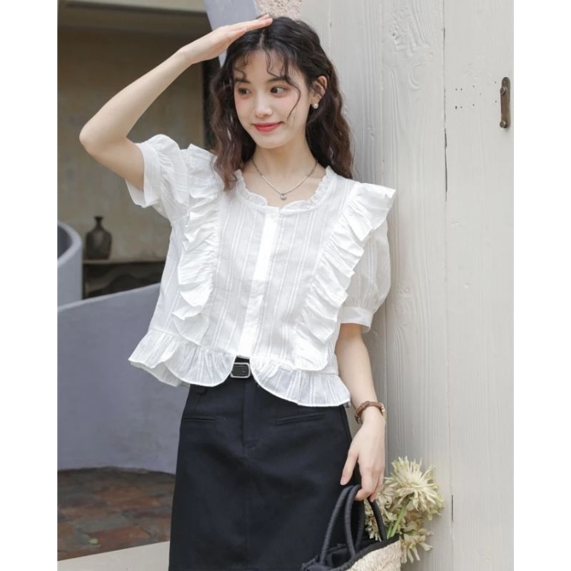 ÁO SƠ MI KIỂU SIÊU YÊU MIX ĐƯỢC ĐA DẠNG ITEMS PHONG CÁCH HÀN QUỐC