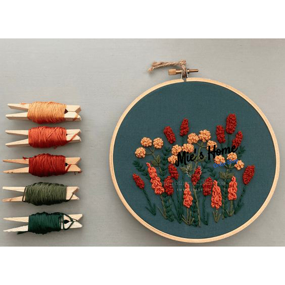 Bộ Kit Gói Dụng Cụ Thêu Tay Thủ Công Tự thêu tay đơn giản Thêu Hoa Xuân Hạ 2023 Nguyên liệu DIY Handmade Embroidery MIE