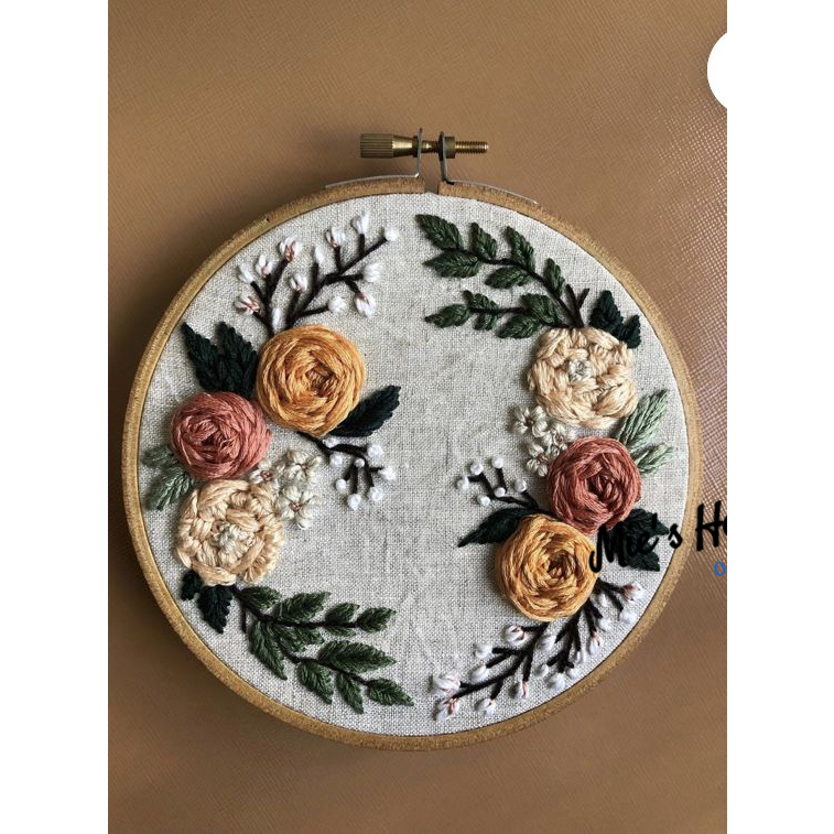 Bộ Kit Gói Dụng Cụ Thêu Tay Thủ Công Tự thêu tay đơn giản Thêu Hoa Xuân Hạ 2023 Nguyên liệu DIY Handmade Embroidery MIE